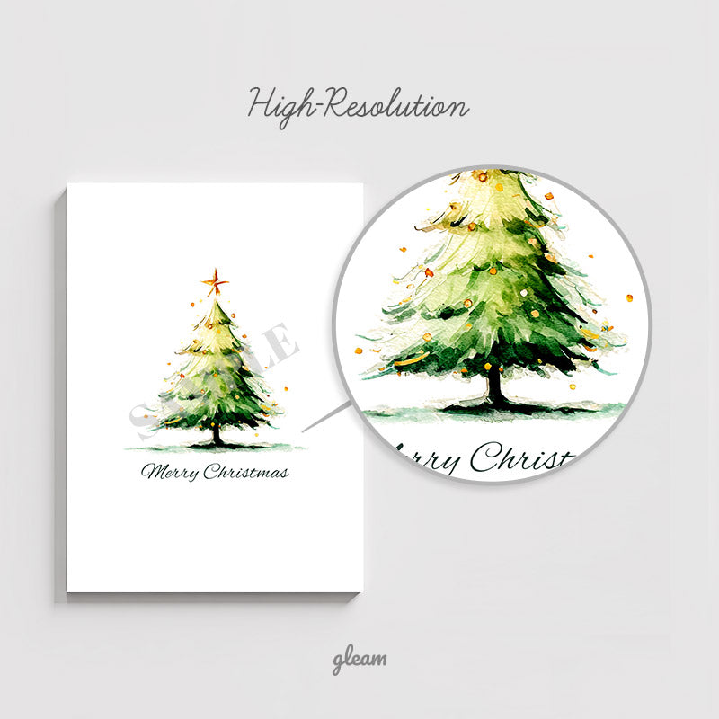 Christmas Card – Watercolor Christmas Tree