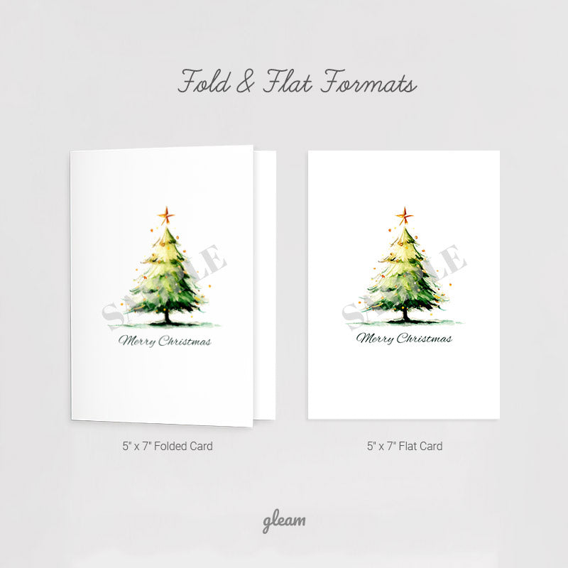 Christmas Card – Watercolor Christmas Tree