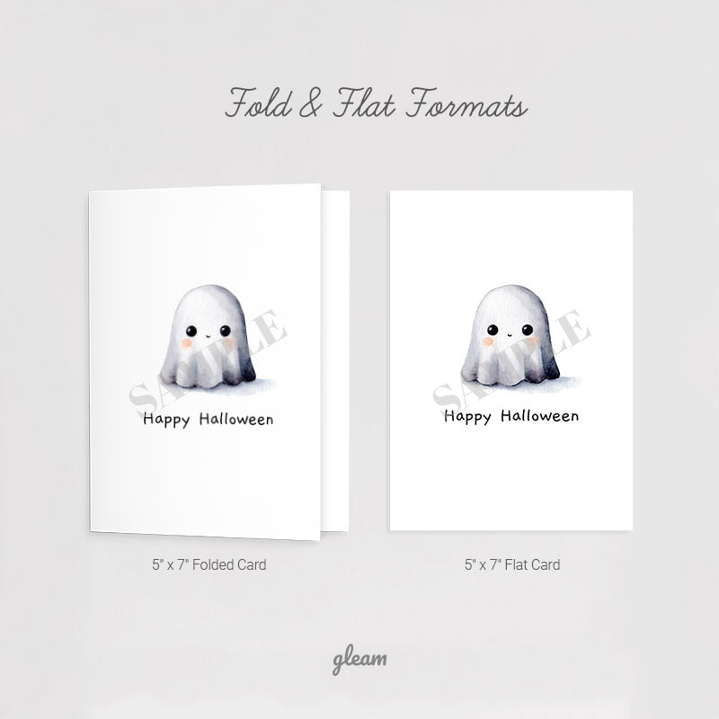Halloween Card – Cute Ghost