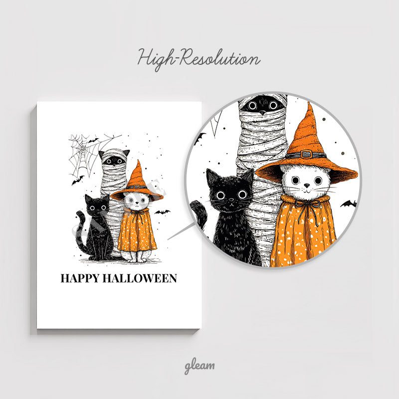 Halloween Card – Cute Cats