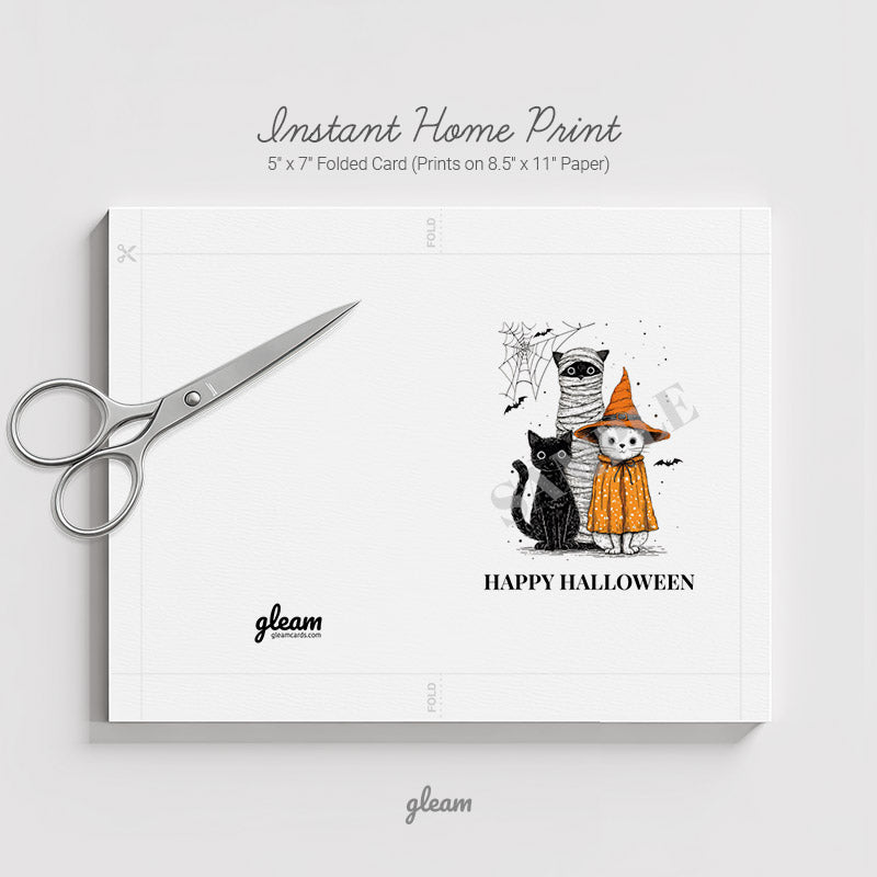 Halloween Card – Cute Cats