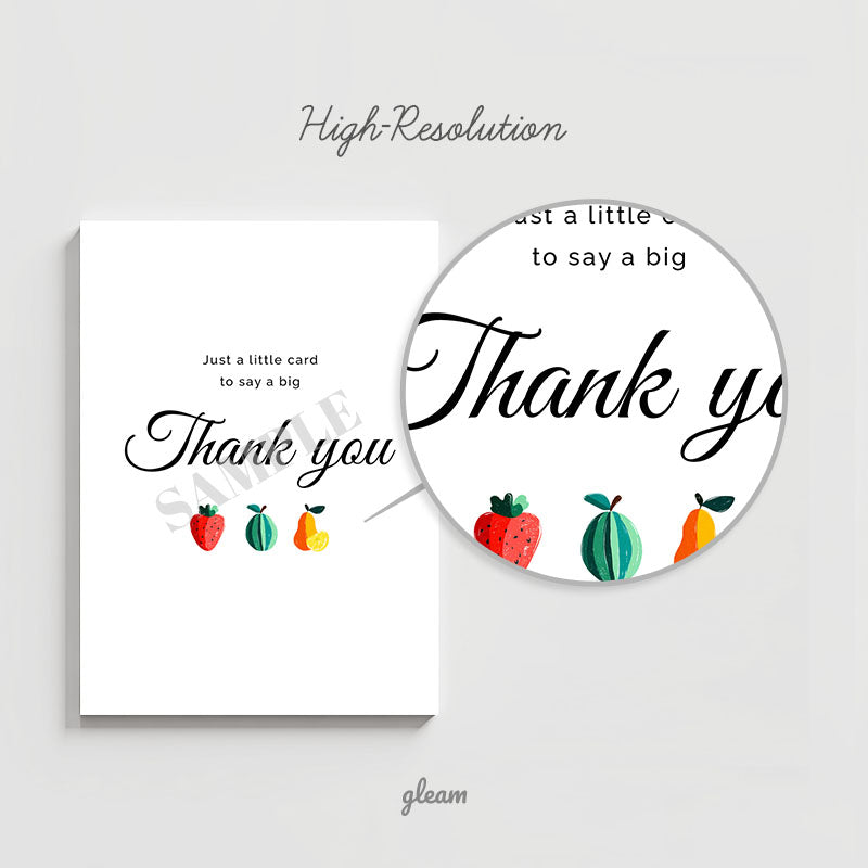 Thank You Card - Fruit Illustration