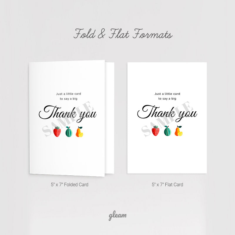 Thank You Card - Fruit Illustration