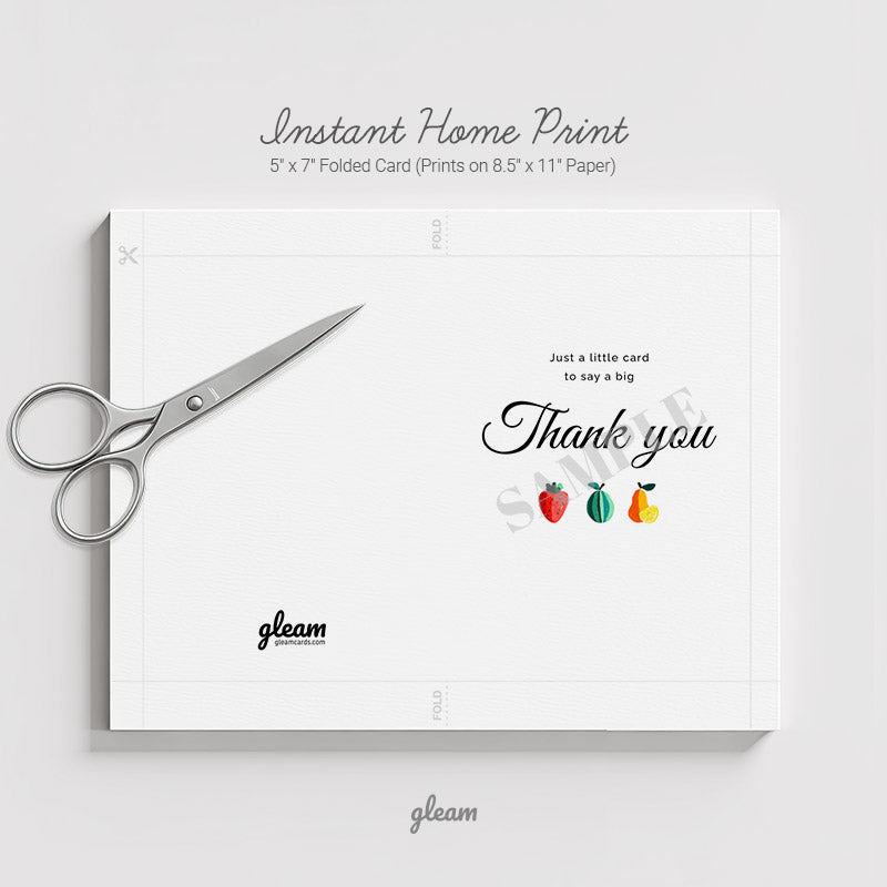Thank You Card - Fruit Illustration