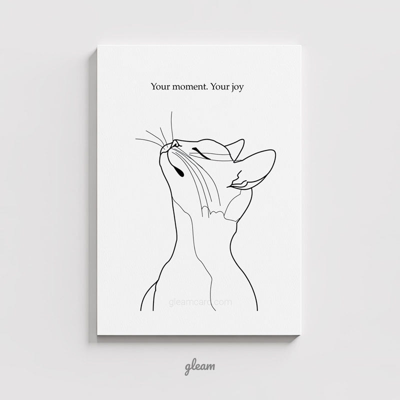 Birthday Card – Graceful Line Cat
