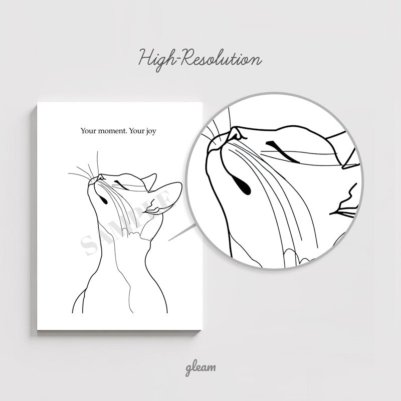 Birthday Card – Graceful Line Cat