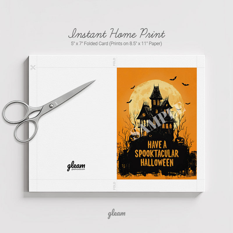 Halloween Card – Spooky Haunted House