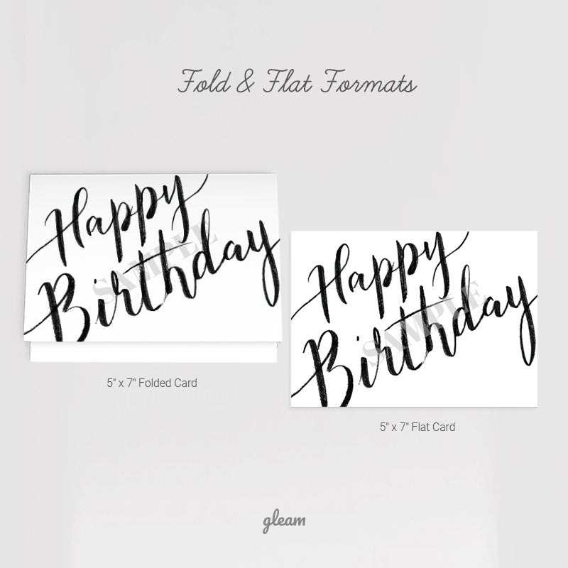 Birthday Card – Handwritten Calligraphy