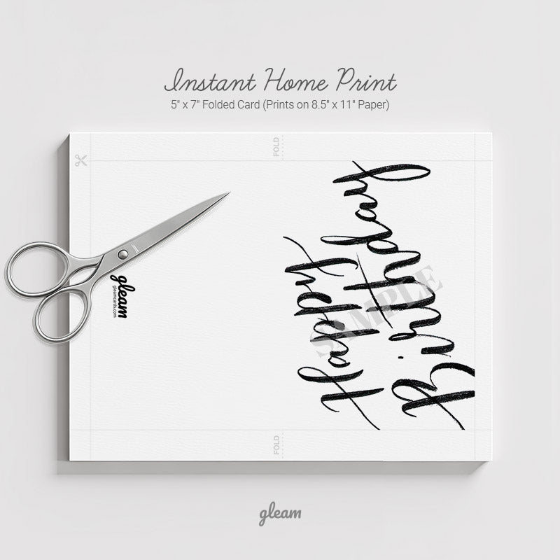 Birthday Card – Handwritten Calligraphy