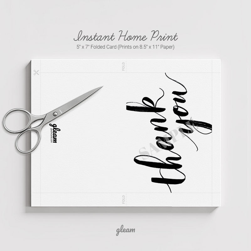 Thank You Card - Handwritten Calligraphy