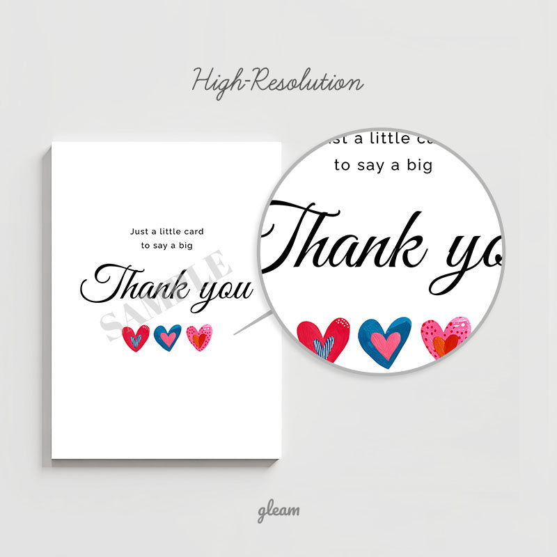 Thank You Card - Heart Illustration