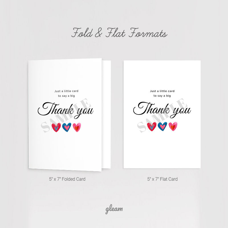 Thank You Card - Heart Illustration