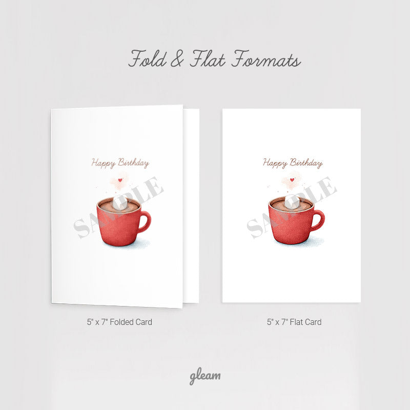 Birthday Card – Hot Chocolate with Marshmallow