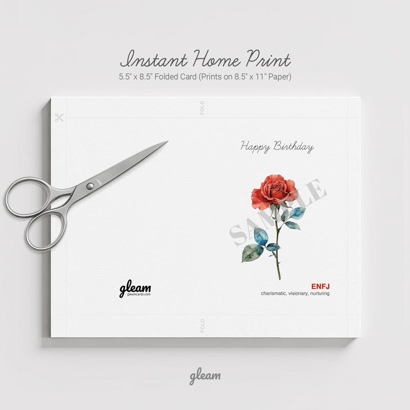 Birthday Card – ENFJ Rose