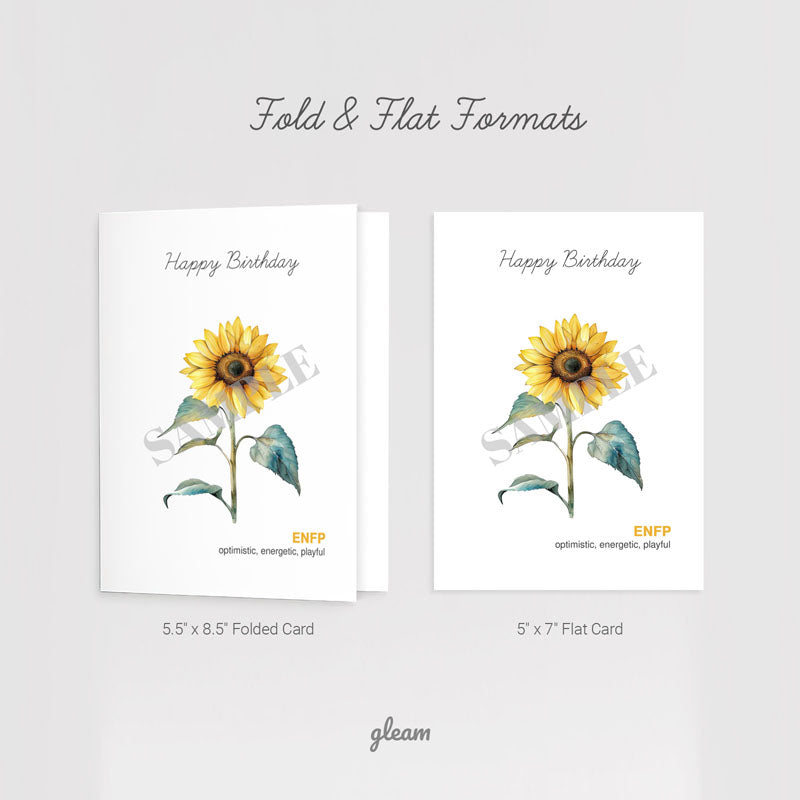 Birthday Card – ENFP Sunflower
