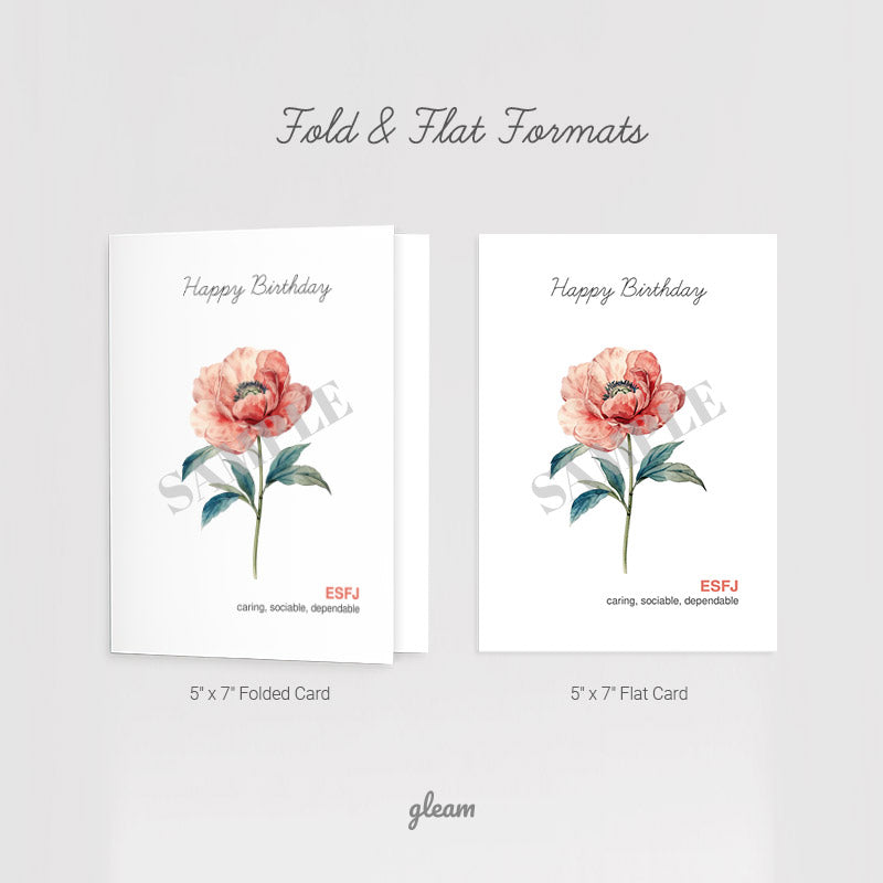 Birthday Card – ESFJ Peony