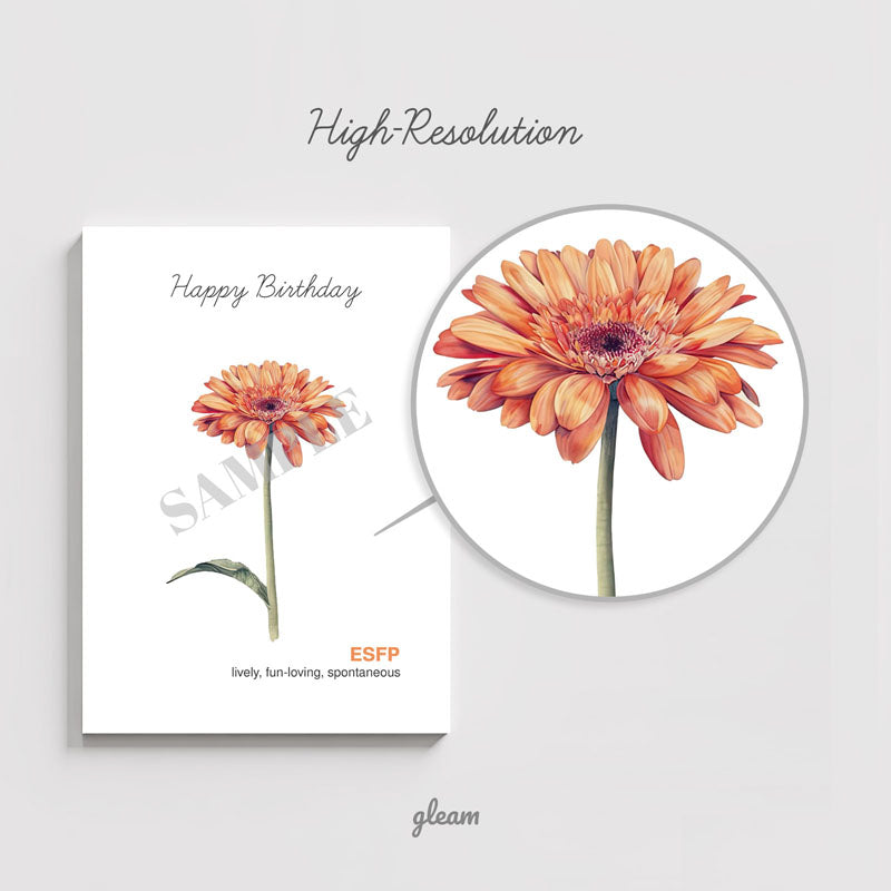 Birthday Card – ESFP Gerbera Daisy