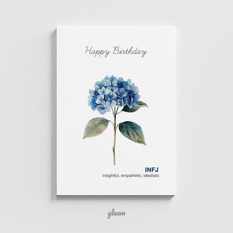 Birthday Card – INFJ Hydrangea