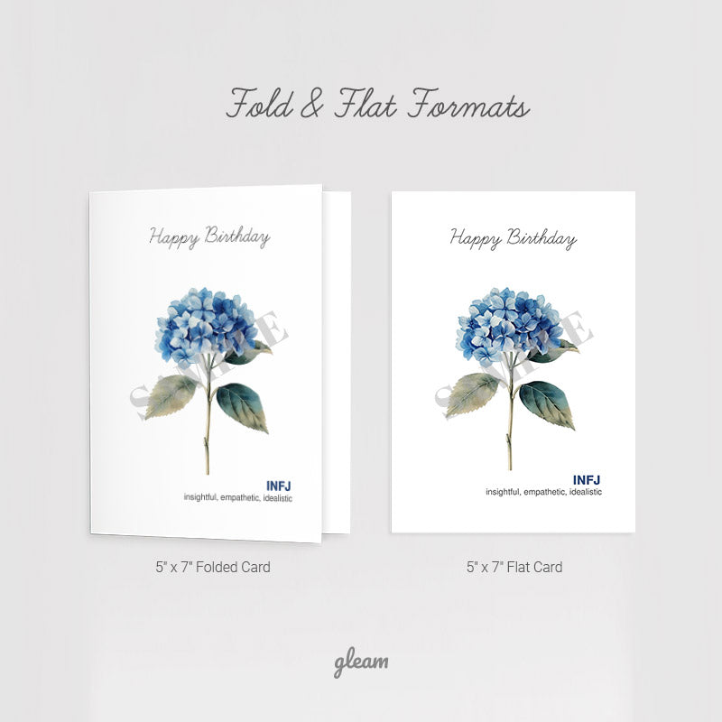 Birthday Card – INFJ Hydrangea