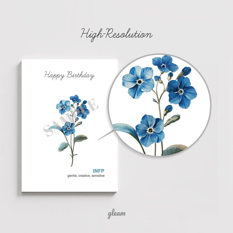 Birthday Card – INFP Forget-Me-Not