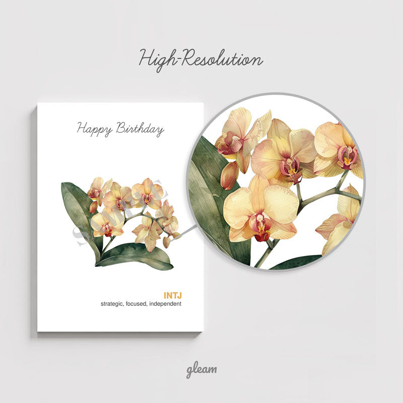 Birthday Card – INTJ Orchid