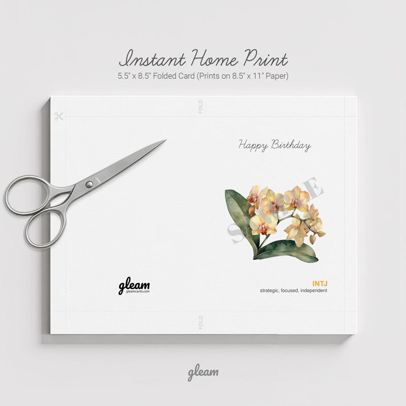 Birthday Card – INTJ Orchid