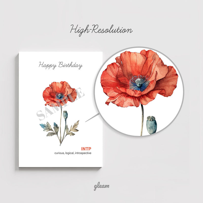 Birthday Card – INTP Poppy
