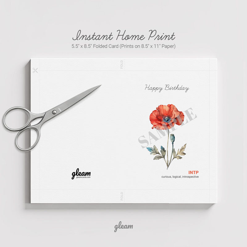Birthday Card – INTP Poppy