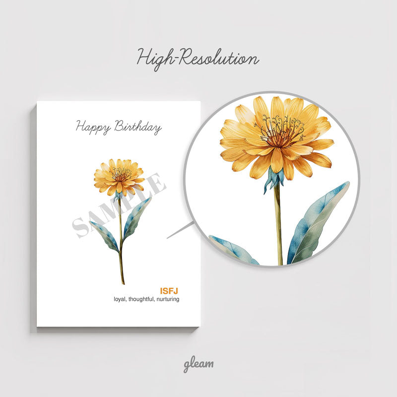 Birthday Card – ISFJ Dandelion