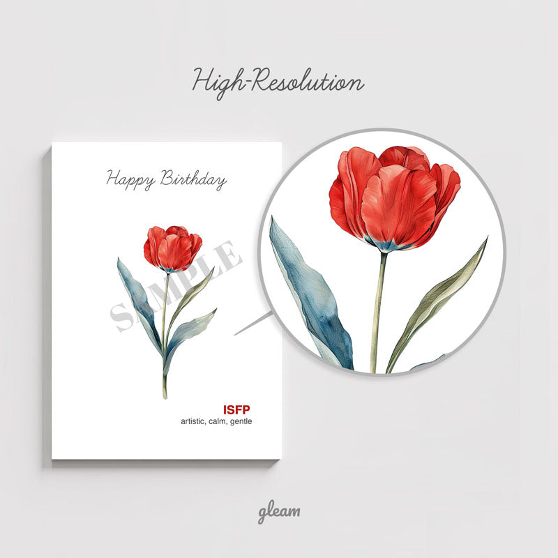 Birthday Card – ISFP Tulip
