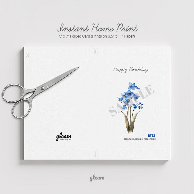 Birthday Card – ISTJ Bluebell