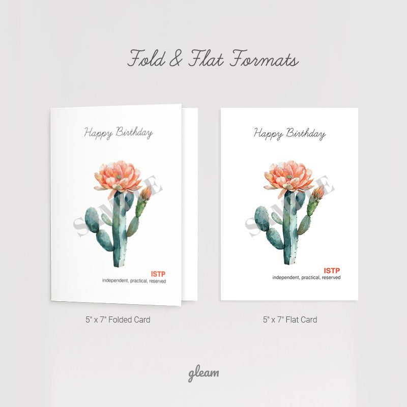 Birthday Card – ISTP Cactus Blossom