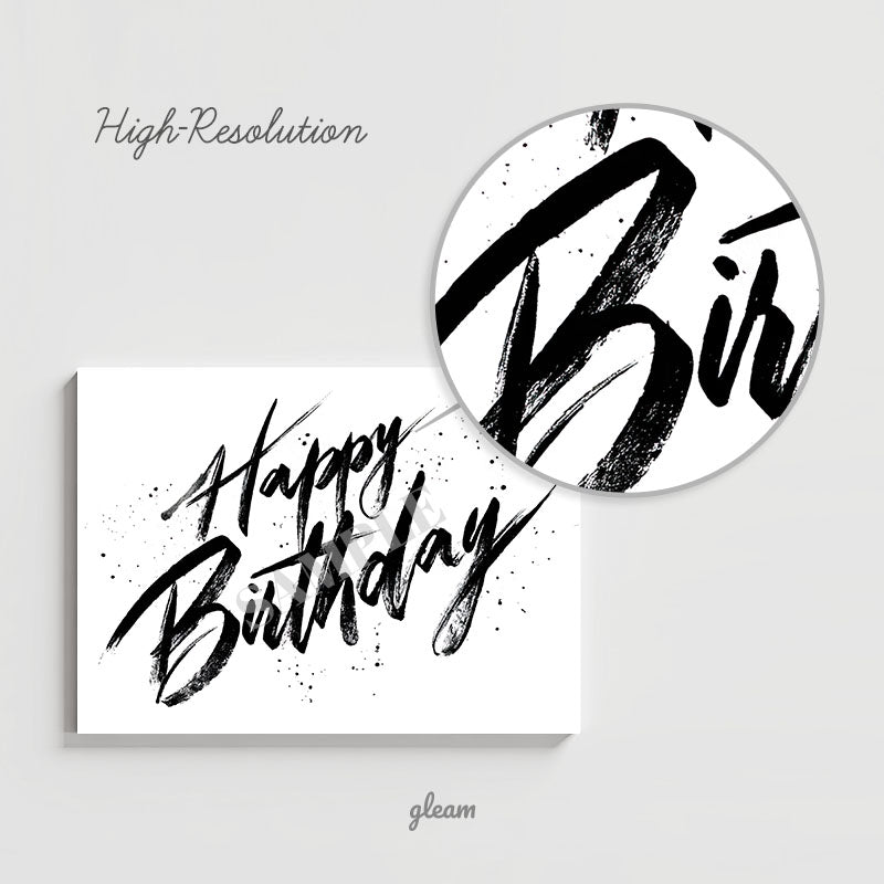 Birthday Card – Modern Brush Birthday Card