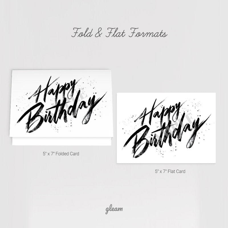 Birthday Card – Modern Brush Birthday Card