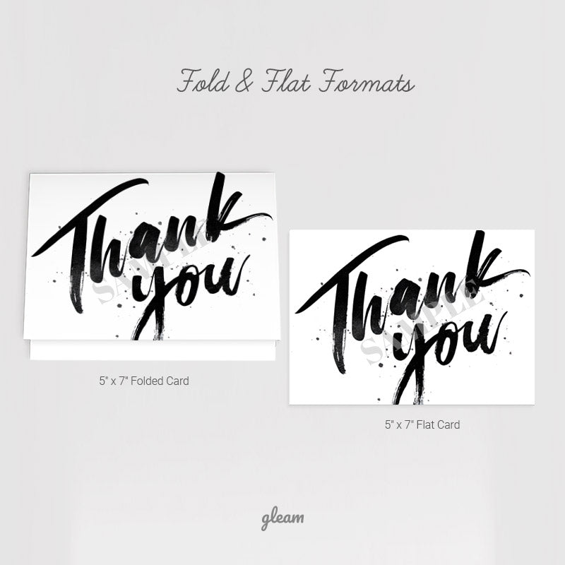 Thank You Card - Modern Brush Style