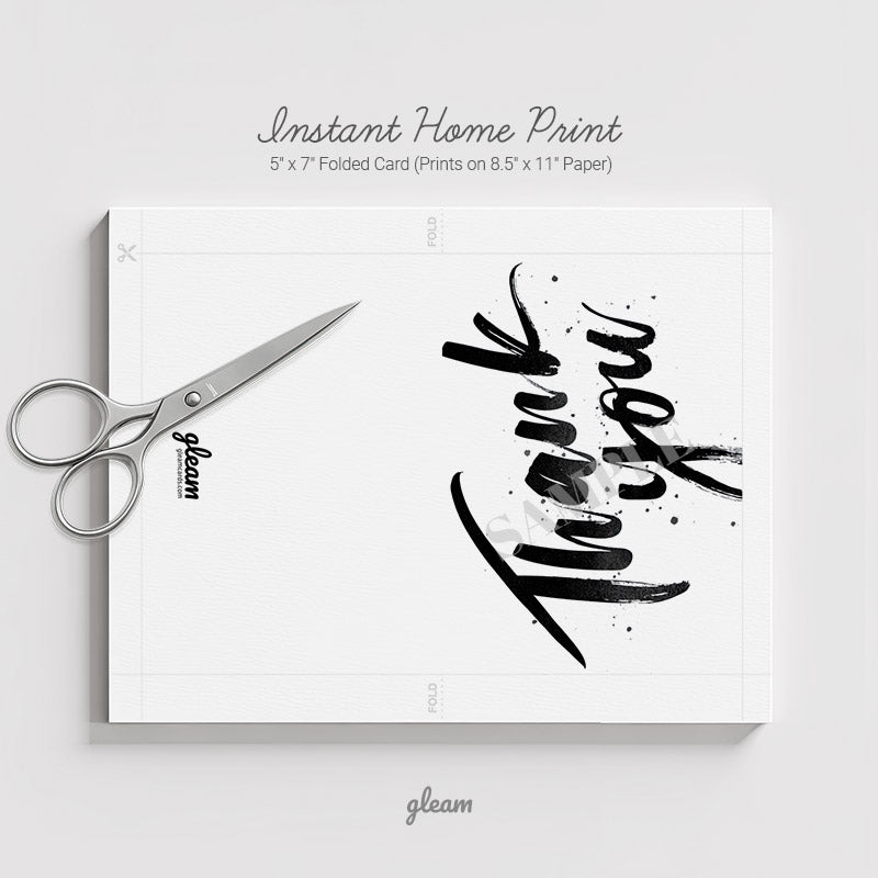 Thank You Card - Modern Brush Style