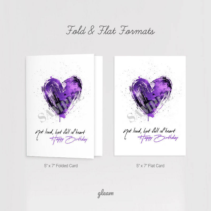 Birthday Card – Purple Heart