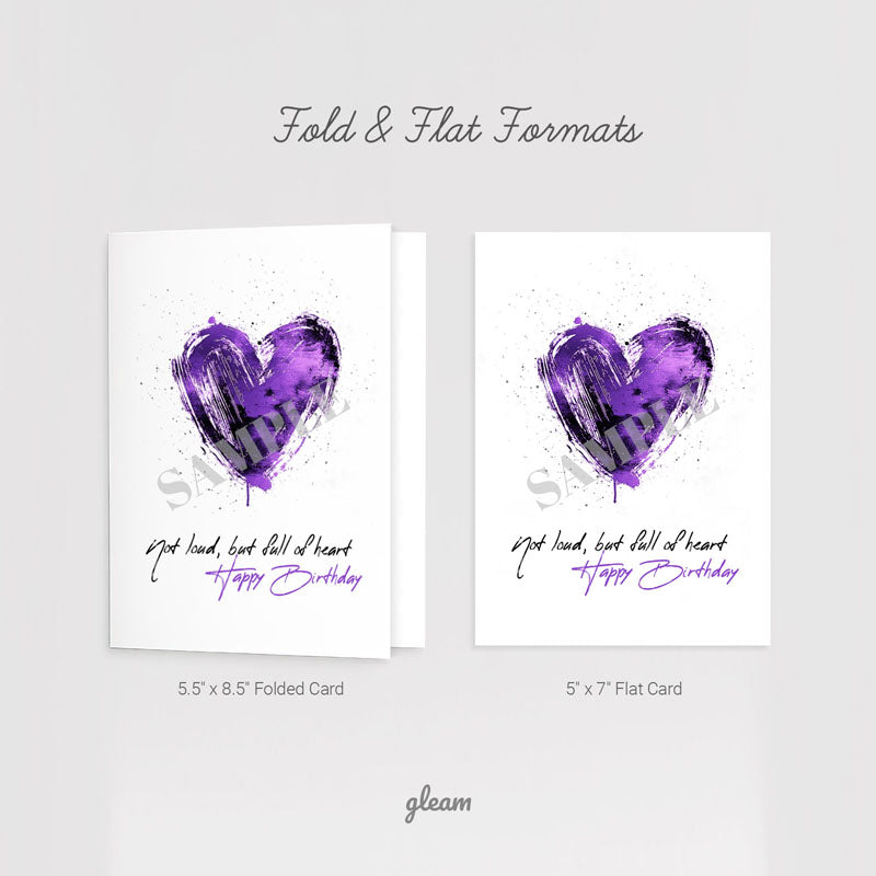 Birthday Card – Purple Heart