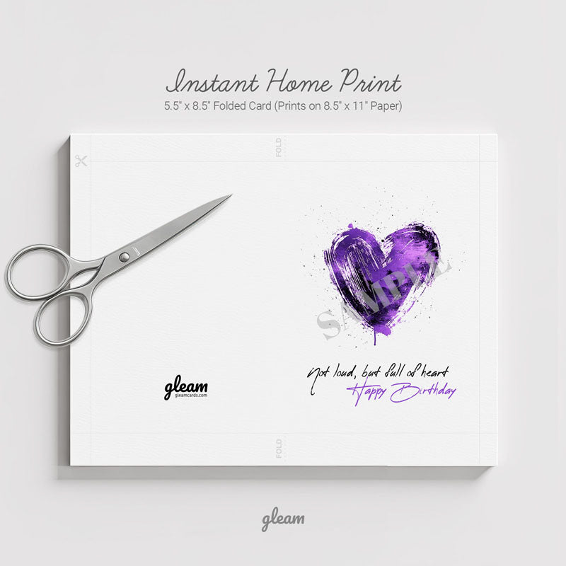 Birthday Card – Purple Heart
