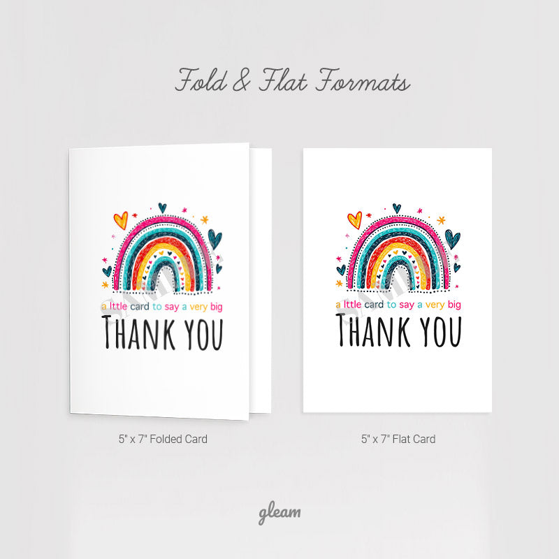 Thank You Card - Rainbow Illustration