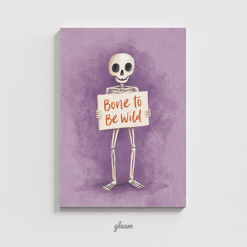 Halloween Card – Funny Skeleton “Bone to Be Wild”