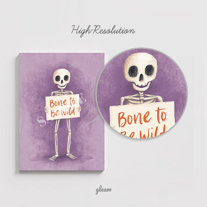 Halloween Card – Funny Skeleton “Bone to Be Wild”