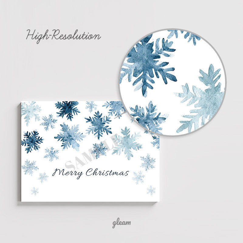Christmas Card – Blue Snowflakes