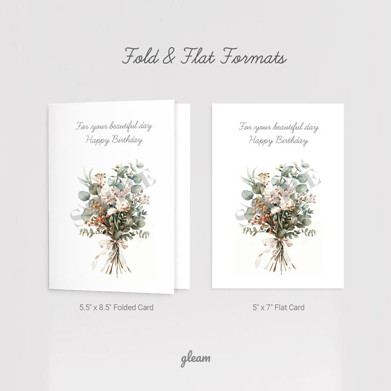 Birthday Card – Soft Bouquet