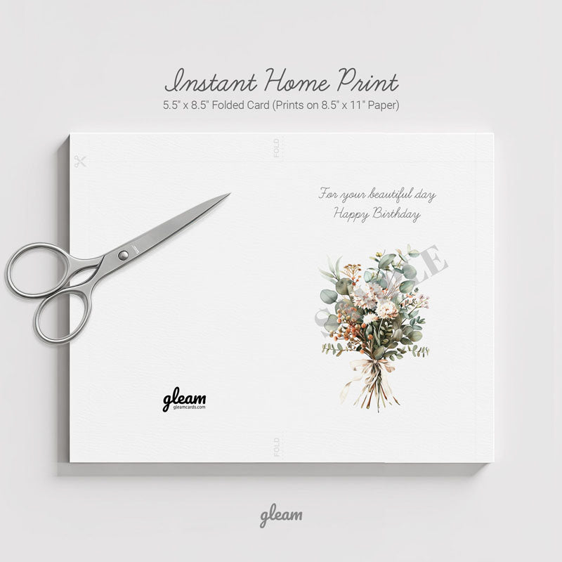 Birthday Card – Soft Bouquet