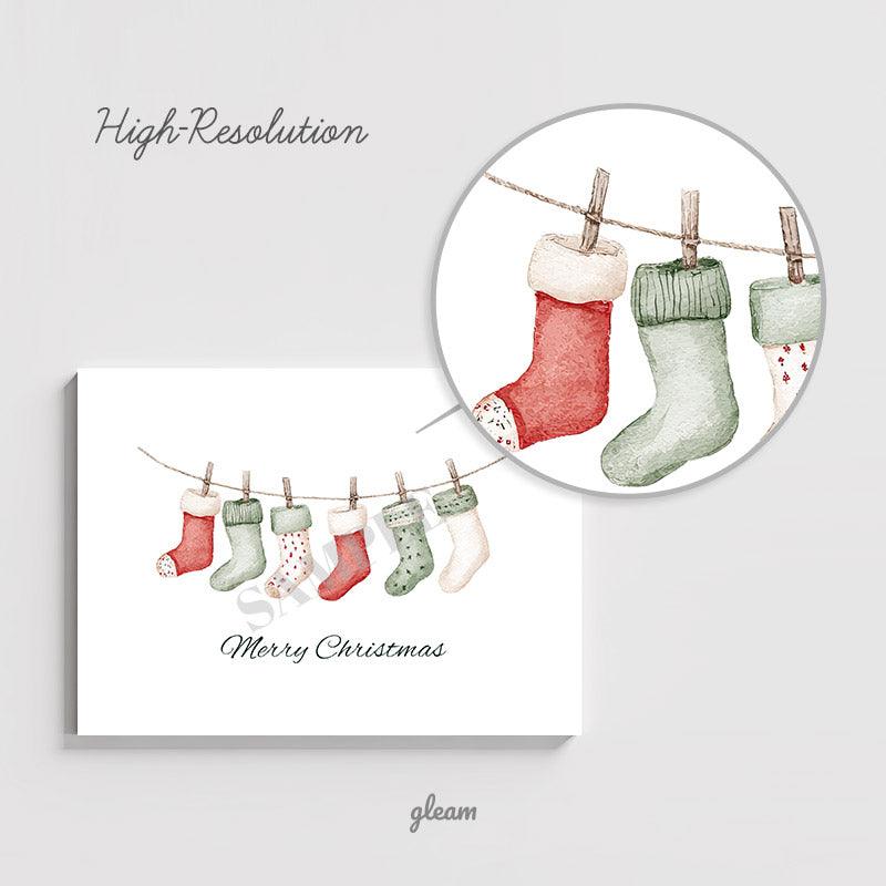 Christmas Card – Hanging Stockings