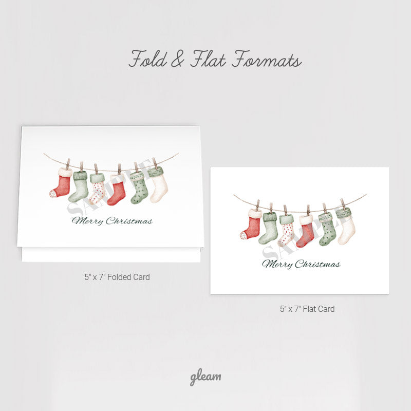 Christmas Card – Hanging Stockings