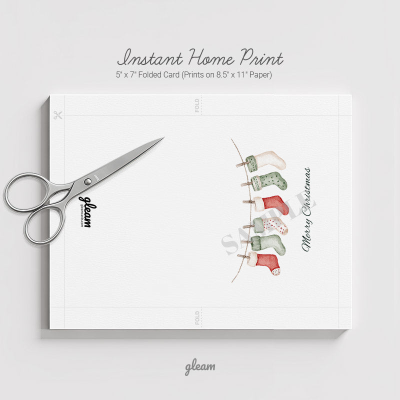 Christmas Card – Hanging Stockings