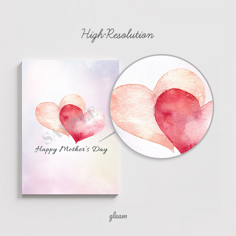 Mother’s Day Card – Watercolor Hearts