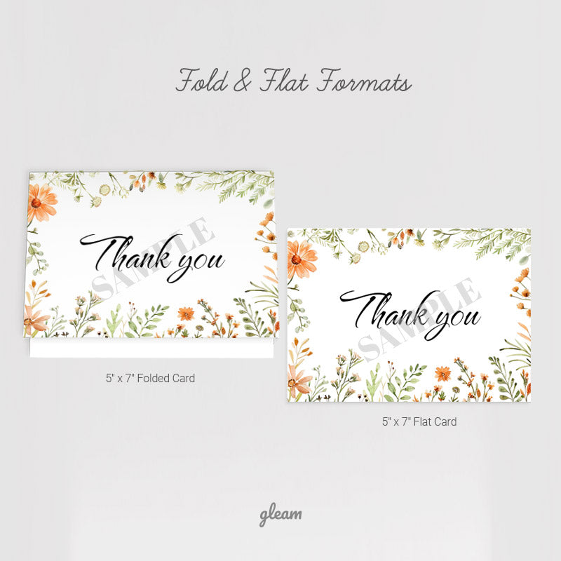 Thank You Card - Wildflower Botanical